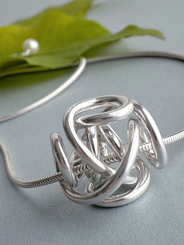 Lg. Sculpture Pendant Necklace