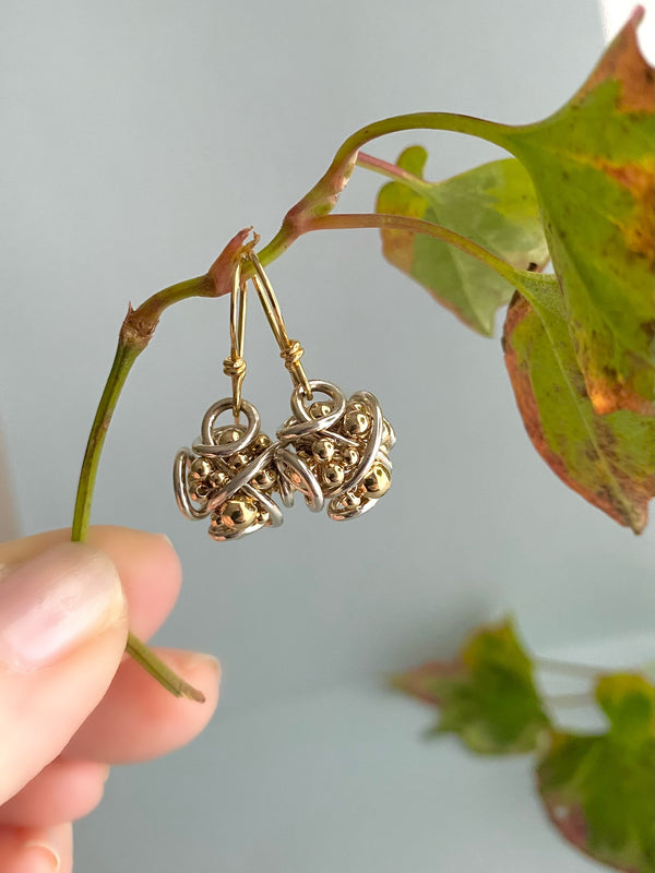 The Original Cluster Drop Earring, Silver & Gold