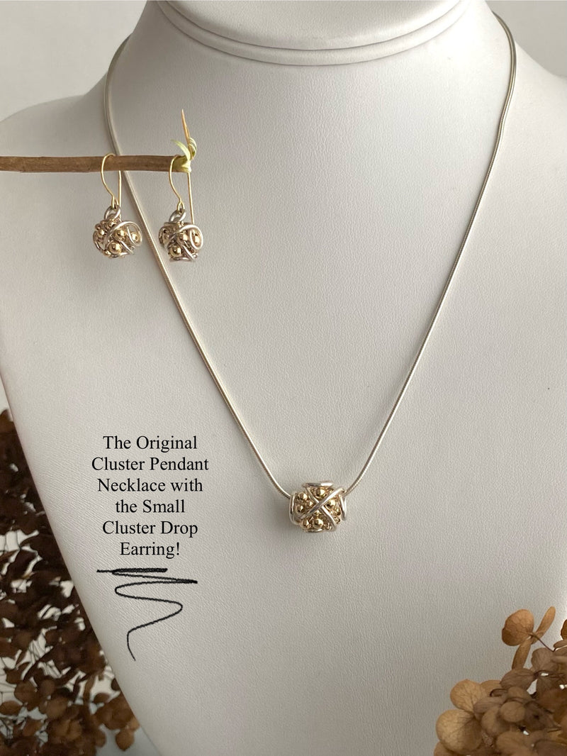 The Original Cluster Pendant Necklace, Silver & Gold