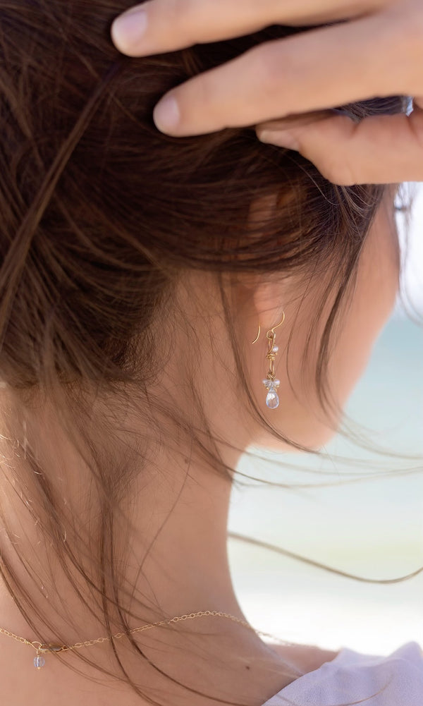 Sea spray earring, 18k Gold
