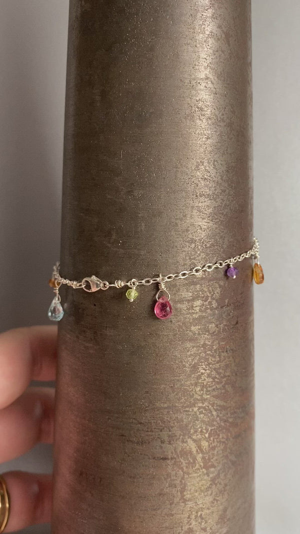 Rainbow charm bracelet- S