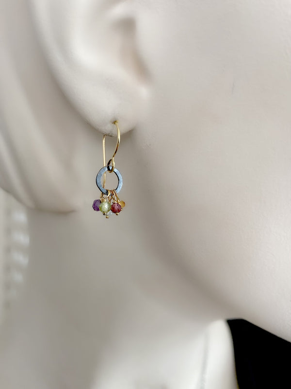 Tiny circle drops with rainbow clusters-S/G