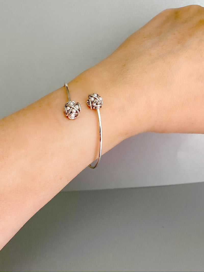 The double cluster cuff bracelet