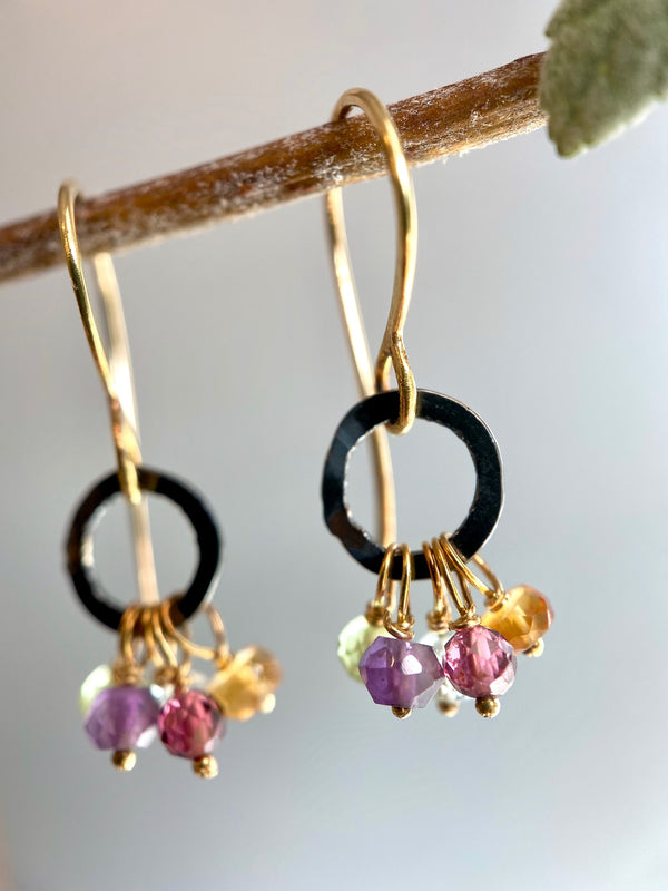Tiny circle drops with rainbow clusters-S/G