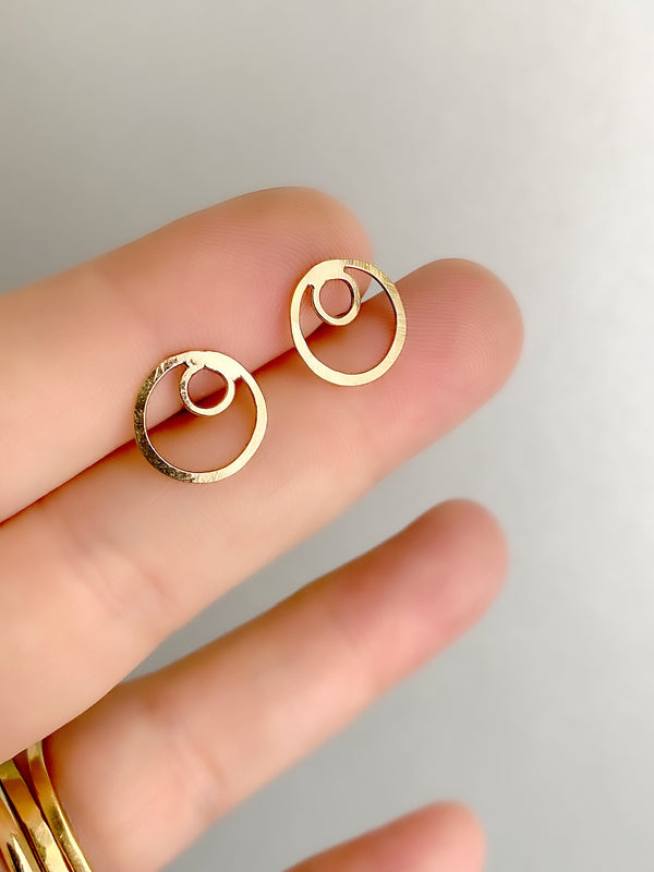 Double Circle Post Earring