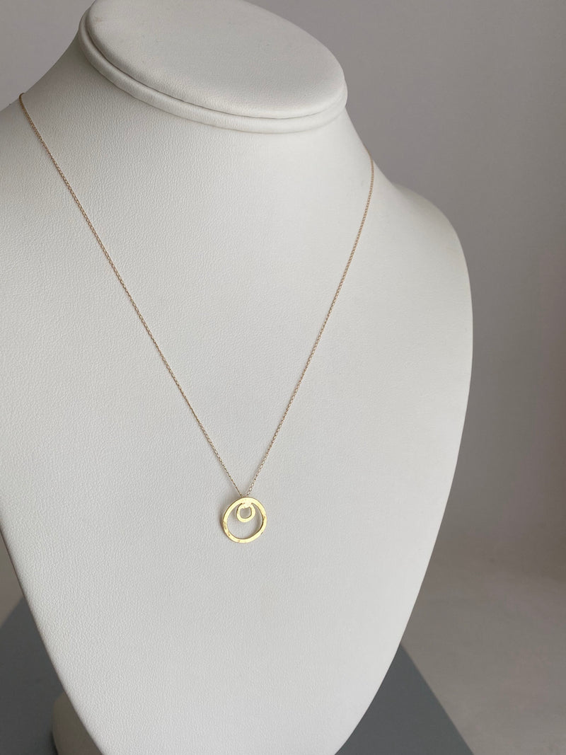 Double Circle Pendant Necklace