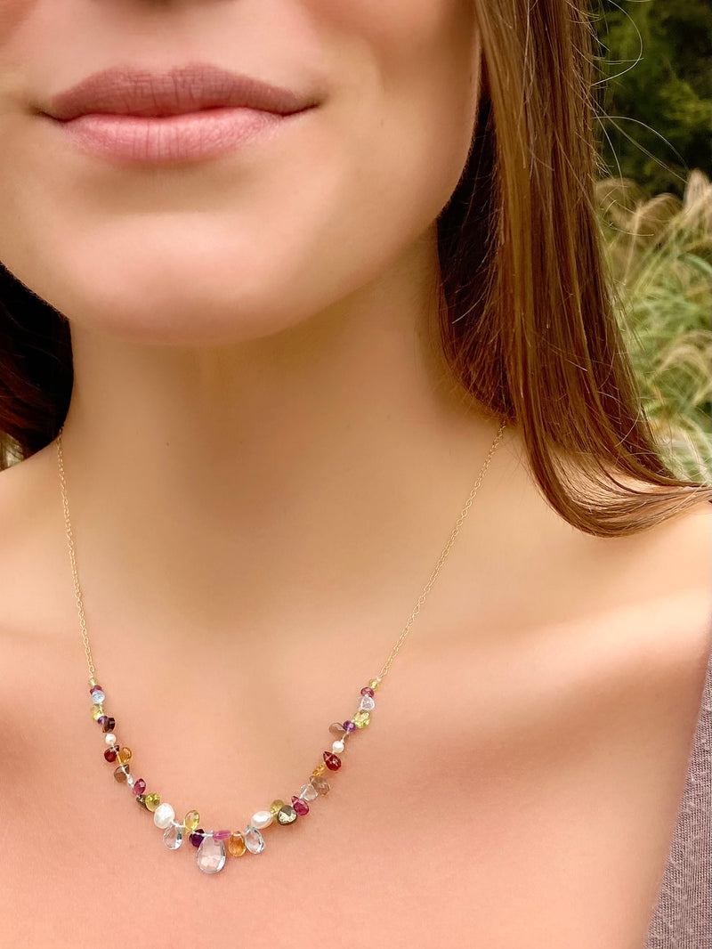 The Everyday Mixed Stone Front Necklace