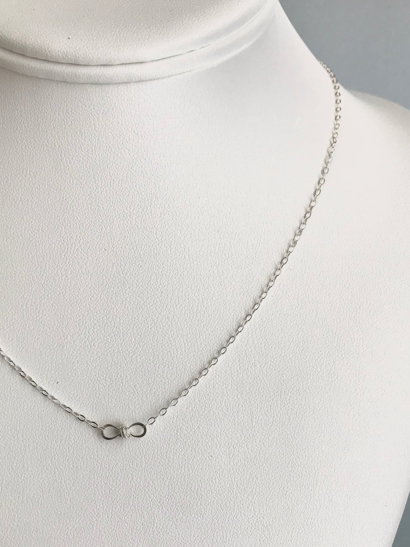 The Petite Infinity Knot Station Necklace, Silver