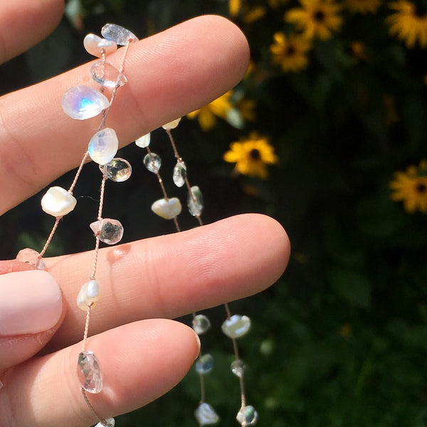 The Floating Mixed Gemstone Necklace - Ethereal Mix