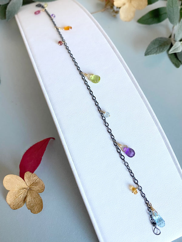 Rainbow charm bracelet-S/G