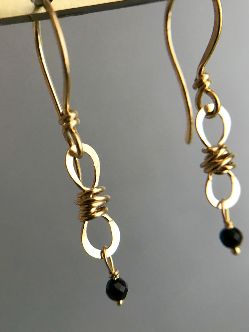 The Petite Infinity Knot Drop Earring, Gold