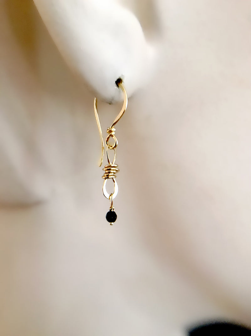 The Petite Infinity Knot Drop Earring, Gold