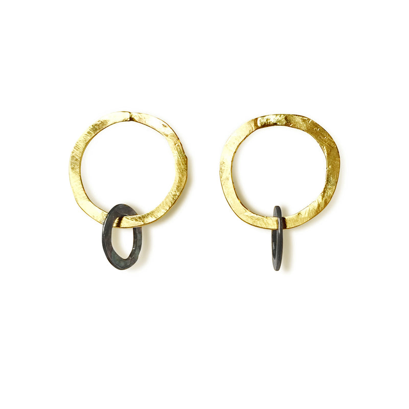 The Simple Double Circle Post Earring